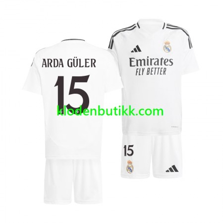 Real Madrid Arda Guler 15 Barn Hjemme Fotballdrakt 2024/25 Kortermet